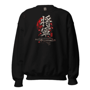 Sudadera Caligrafía Shōgun con katana y sakura | Historiapasión