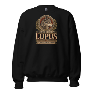 Sudadera Homo homini lupus - El hombre es un lobo para el hombre | Historiapasión