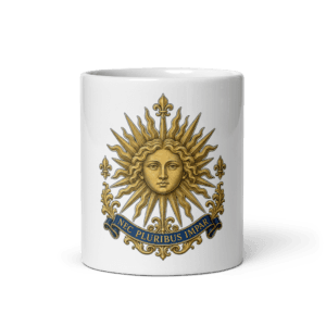 Taza Emblema solar de Luis XIV | Historiapasión