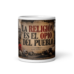 Taza La religión es el opio del pueblo - Karl Marx | Historiapasión